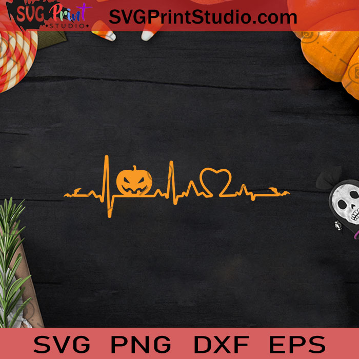 Halloween Heartbeat Halloween Vibes SVG Heartbeat Halloween SVG