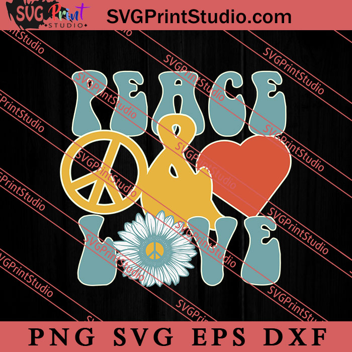 Hippie Peace Love Vintage Retro SVG Peace Hippie SVG Hippie SVG