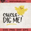 Chicks Dig Me SVG File, Chick Svg, Easter Chick Svg, Easter Svg