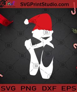 Ballet Pointe Shoe Christmas SVG, Christmas SVG, Noel SVG, Merry Christmas SVG, Ballet Shoe SVG, Santa Claus SVG, Santa Hat SVG Cricut Digital Download, Instant Download