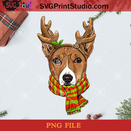 Basenji Christmas Reindeer Antlers Dog PNG, Noel PNG, Merry Christmas PNG, Christmas PNG, Basenji PNG, Dog PNG, Antlers PNG, Reindeer PNG Digital Download