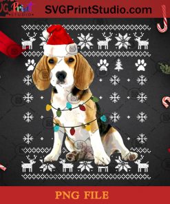 Beagle Christmas PNG, Noel PNG, Merry Christmas PNG, Christmas PNG, Beagle PNG, Dog PNG, Santa Hat PNG, Snowflake PNG, Riendeer PNG, Light PNG Digital Download