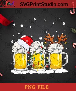 Beer Christmas Mug Santa Reinbeer Xmas Lights PNG, Christmas PNG, Noel PNG, Merry Christmas PNG, Beer PNG, Santa Hat PNG, Reindeer PNG, Lights PNG Digital Download