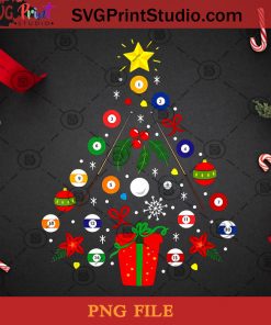 Billiard Christmas Tree PNG, Christmas PNG, Noel PNG, Billiard PNG, Christmas Tree PNG, Pine PNG, Gift PNG Digital Download