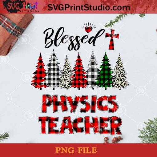 Blessed Physics Teacher Jobs Buffalo Plaid Christmas Tree PNG, Noel PNG, Merry Christmas PNG, Christmas PNG, Blessed PNG, Physics Teacher PNG, Buffalo Plaid PNG, Pine PNG Digital Download