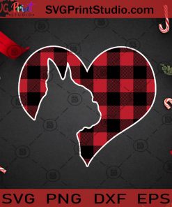Bull Dog Heart PNG, Noel PNG, Merry Christmas PNG, Christmas PNG, Dog PNG, Bulldog PNG, Buffalo Plaid PNG Digital Download