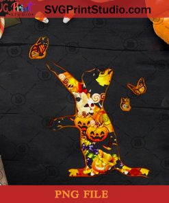 Cat Halloween PNG, Halloween PNG, Cat PNG, Black Cat PNG, Butterfly PNG, Pumpkin PNG Digital Download