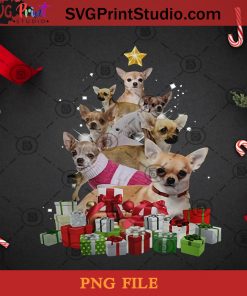 Chihuahua Christmas Tree PNG, Noel PNG, Merry Christmas PNG, Christmas PNG, Chihuahua PNG, Dog PNG, Chirstmas Tree PNG, Gift PNG Digital Download
