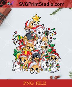 Chihuahua Christmas Tree PNG, Noel PNG, Merry Christmas PNG, Christmas PNG, Chihuahua PNG, Dog PNG, Santa Hat PNG, Cute PNG, Christmas Tree PNG, Pine PNG Digital Download