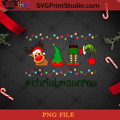 Christmas Crew Green Hand Hanging with My Gnomies PNG, Noel PNG, Merry Christmas PNG, Christmas PNG, Gnomie PNG, Reindeer PNG, Elf PNG, Light PNG Digital Download