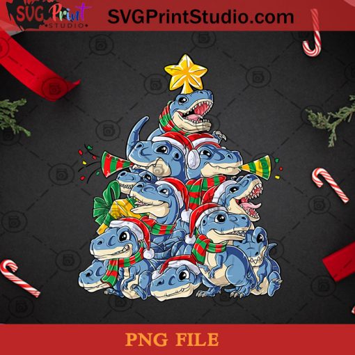 Christmas Dinosaur Tree Rex PNG, Noel PNG, Merry Christmas PNG, Christmas PNG, Dinosaur Rex PNG, Christmas Tree PNG, Pine PNG, Santa Hat PNG Digital Download