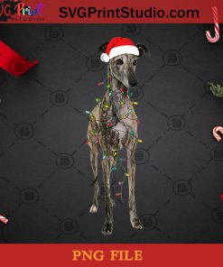 Christmas Greyhound Gift Greyhound PNG, Noel PNG, Merry Christmas PNG, Christmas PNG, Greyhound PNG, Dog PNG, Chirstmas Tree PNG, Santa Hat PNG, Light PNG Digital Download