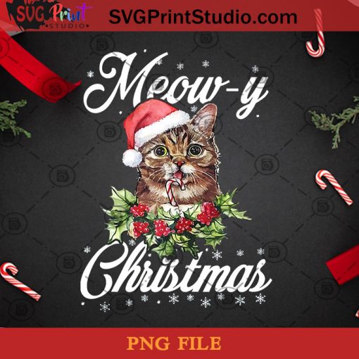 Christmas Meow PNG, Noel PNG, Merry Christmas PNG, Christmas PNG, Cat PNG, Bunch Of Grapes PNG, Santa Hat PNG, Candy Cane PNG Digital Download