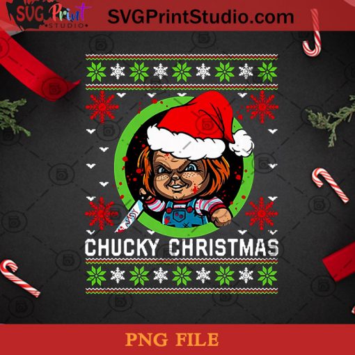 Chucky Christmas PNG, Christmas PNG, Noel PNG, Chucky PNG, Santa Hat PNG, Snowflake PNG, Horror Movie PNG Digital Download