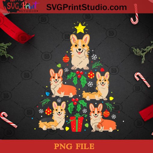 Corgi Christmas Tree PNG, Noel PNG, Merry Christmas PNG, Christmas PNG, Corgi PNG, Dog PNG, Christmas Tree PNG, Pine PNG Digital Download