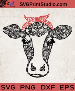 Cow mandala svg, zentangle cow svg, Cow Mom SVG, Cow Farm SVG