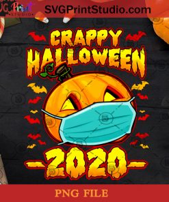 Crappy Halloween 2020 PNG, Halloween PNG, Crappy PNG, Facemask PNG, Covid 19 PNG, Pumpkin PNG, Pandemic PNG Digital Download