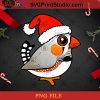 Cute Zebra Finch As Santa Claus PNG, Noel PNG, Merry Christmas PNG, Christmas PNG, Zebra Finch PNG, Bird PNG, Santa Hat PNG, Santa Claus PNG Digital Download