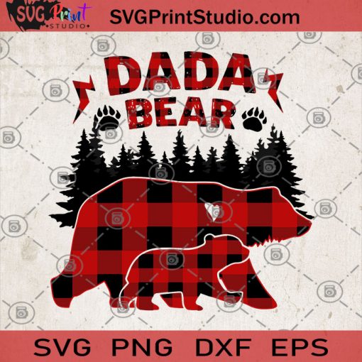 DADA Bear SVG, Father's Day SVG, Father's Day Gift SVG, Father's Gift SVG, Bear SVG