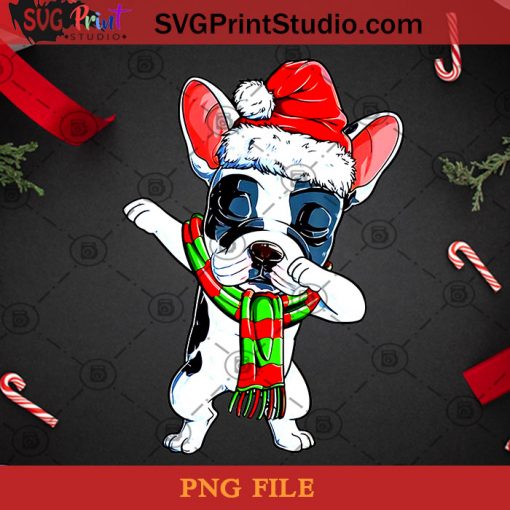 Dabbing French Bulldog Santa Christmas PNG, Christmas PNG, Noel PNG, Merry Christmas PNG, French Bulldog PNG, Dog PNG, Dabbing PNG, Santa Hat PNG Digital Download