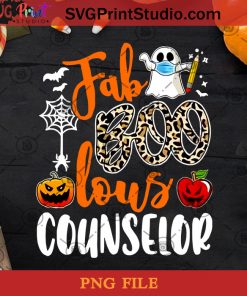 Fab Boo Lous Counselor PNG, Halloween PNG, Ghost PNG, Apple PNG, Pumpkin PNG, Covid-19 PNG, Digital Download