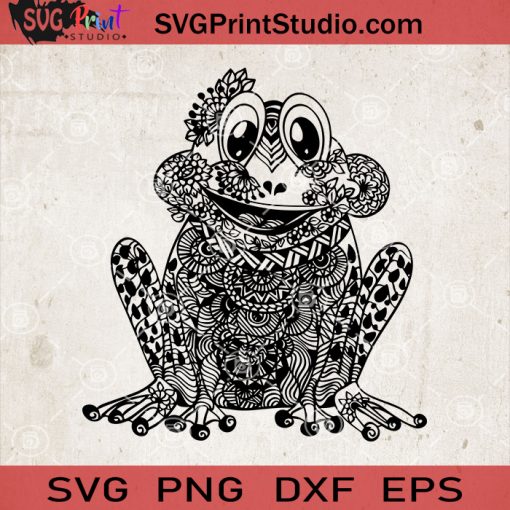 Frog SVG File, Zentangle Frog SVG, Mandala Frog SVG, Frog Cut File