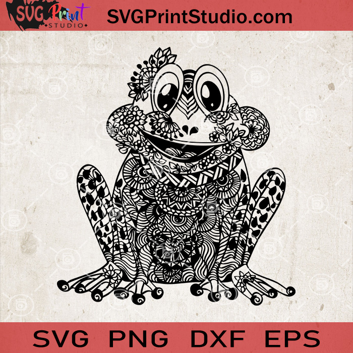 Download Frog Svg File Zentangle Frog Svg Mandala Frog Svg Frog Cut File Svg Print Studio