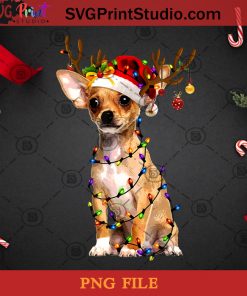 Funny Chihuahua Christmas Reindeer PNG, Noel PNG, Merry Christmas PNG, Christmas PNG, Chihuahua PNG, Dog PNG, Reindeer PNG, Santa Hat PNG, Light PNG Digital Download