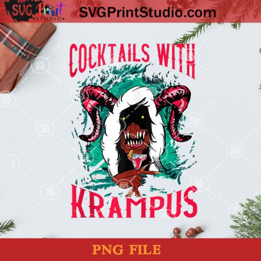 Funny Christmas Holiday Cocktails With Krampus PNG, Noel PNG, Merry Christmas PNG, Christmas PNG, Krampus PNG, Cocktails PNG, Holiday PNG Digital Download