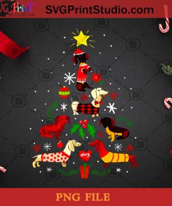 Funny Dachshund Christmas Tree PNG, Noel PNG, Merry Christmas PNG, Christmas PNG, Dachshund PNG, Dog PNG, Christmas Tree PNG, Santa Hat PNG, Pine PNG Digital Download