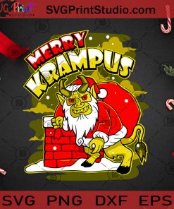 Funny Gift Christmas Merry Krampus SVG, Christmas SVG, Noel SVG, Merry Christmas SVG, Krampus SVG, Santa Claus SVG, Chimney SVG, Gift SVG, Snow SVG Cricut Digital Download, Instant Download