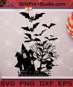 Halloween Bat Witch SVG, Witch SVG, Happy Halloween SVG, Halloween SVG, Cricut Digital Download, Instant Download