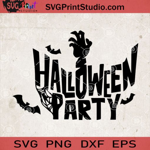 Halloween Party Bat SVG, Happy Halloween SVG, Bat SVG, Halloween SVG