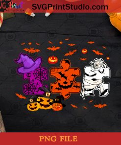 Halloween Puzzle Witch PNG, Halloween PNG, Puzzle PNG, Witch PNG, Mummies PNG, Pumpkin PNG, Bat PNG Digital Download