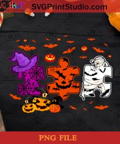 Halloween Puzzle Witch PNG, Puzzle PNG, Halloween PNG, Witch PNG, Pumpkin PNG Digital Download