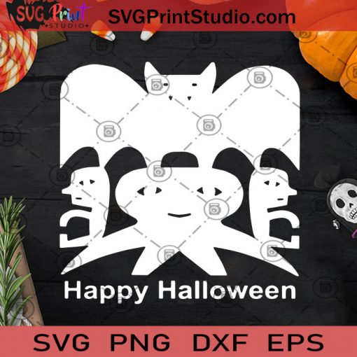 Happy Halloween SVG, Halloween SVG, Bat SVG, Ghost SVG Cricut Digital Download, Instant Download