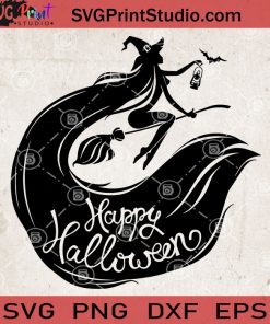 Halloween Witch SVG, Happy Halloween SVG, Witch SVG, Halloween SVG, Bat SVG