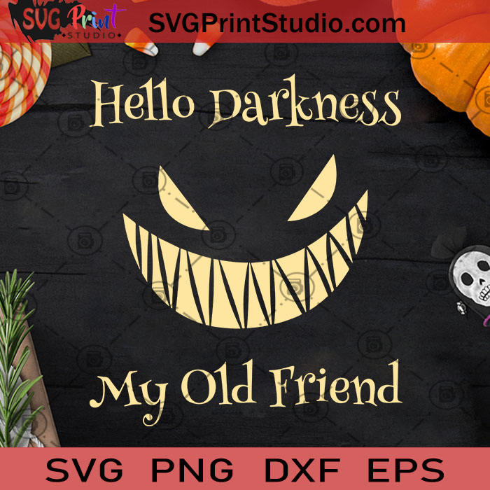 Download Hello Darkness My Old Friend Cat SVG, Cat SVG, Cat Face ...