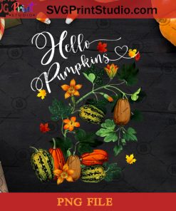 Hello Pumpkin PNG, Hello PNG, Halloween PNG, Pumpkin PNG, Digital Download