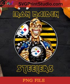 Iron Maiden Steelers PNG, Halloween PNG, Iron Maiden PNG, Steelers PNG, Band PNG, Football PNG Digital Download
