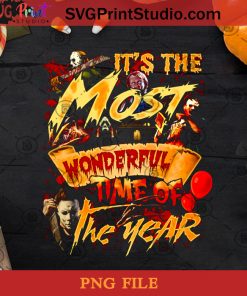 It's The Most Wonderful Time Of The Year Horror PNG, Halloween PNG, Michael Myers PNG, Happy Halloween PNG, Jason Voorhees PNG, Friday The 13th PNG Digital Download