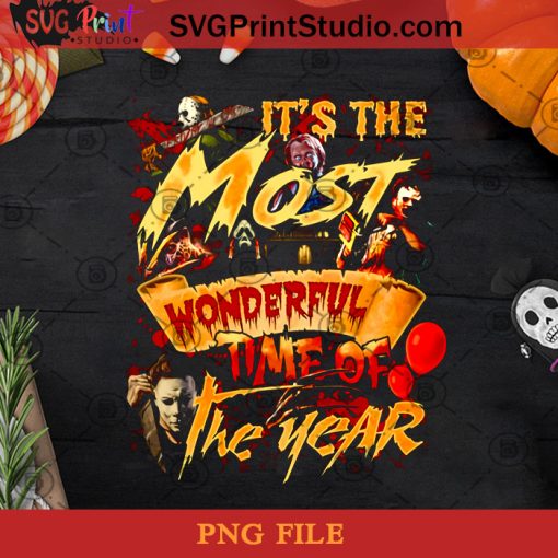 It's The Most Wonderful Time Of The Year Horror PNG, Halloween PNG, Michael Myers PNG, Happy Halloween PNG, Jason Voorhees PNG, Friday The 13th PNG Digital Download