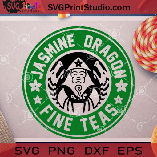Jasmine Dragon Fine Teas SVG, Starbucks SVG, Cricut Digital Download, Instant Download
