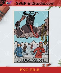 Krampus Judgement Tarot Card PNG, Noel PNG, Merry Christmas PNG, Christmas PNG, Krampus PNG, Tarot PNG, Judgement PNG Digital Download