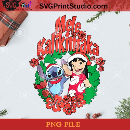 Lilo Stitch Christmas Mele Kalikimaka PNG, Noel PNG, Merry Christmas PNG, Christmas PNG, Lilo PNG, Stitch PNG, Lilo Pelekai PNG, Santa Hat PNG Digital Download