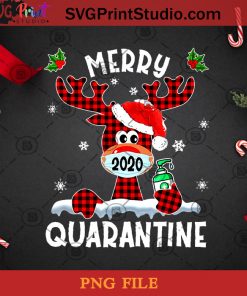 Merry Quarantine Christmas 2020 Reindeer PNG, Noel PNG, Merry Christmas PNG, Christmas PNG, Reindeer PNG, Santa Claus PNG, Buffalo Plaid PNG, Pandemic 2020 PNG, Covid 19 PNG Digital Download