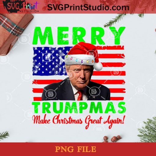 Merry Trumpmas Make Christmas Great Again PNG, Noel PNG, Merry Christmas PNG, Christmas PNG, Donald Trump PNG, America President PNG, Santa Hat PNG, America Flag PNG, Light PNG Digital Download
