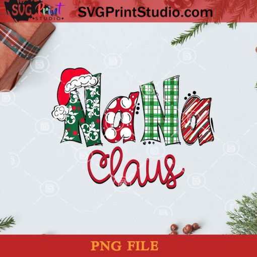 Nana Clause Cute PNG, Noel PNG, Merry Christmas PNG, Christmas PNG, Nana Claus PNG, Santa Claus PNG, Buffalo Plaid PNG Digital Download