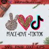 Peace Love TikTok SVG, Christmas SVG, Noel SVG, Merry Christmas SVG, Peace Love SVG, Tiktok SVG, App SVG Cricut Digital Download, Instant Download