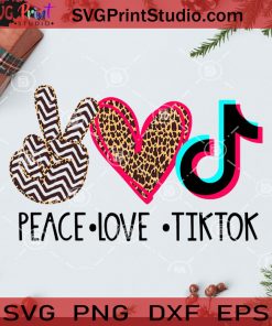 Peace Love TikTok SVG, Christmas SVG, Noel SVG, Merry Christmas SVG, Peace Love SVG, Tiktok SVG, App SVG Cricut Digital Download, Instant Download